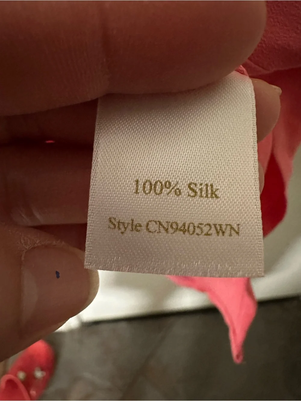 Caslon Coral-Pink Button Front Blouse 100% Silk